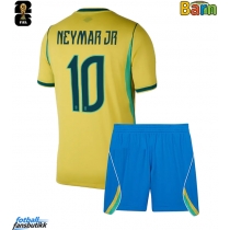 Brasil Neymar Jr #10 Hjemmedraktsett Barn VM 2026 Kortermet (+ Korte bukser)